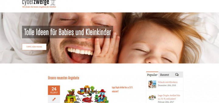 So sieht cyberzwerge.de aus...